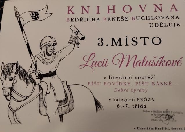 Další literární úspěch Lucky Matušíkové