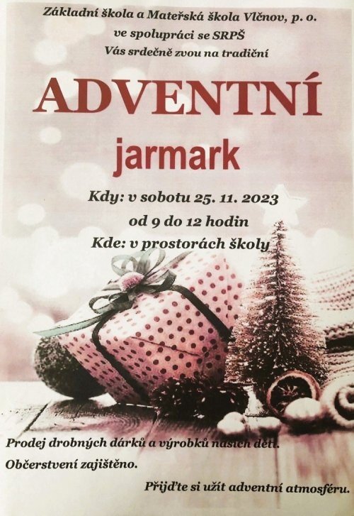 Srdečně Vás zveme na tradiční Adventní jarmark